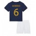 Billige Frankrike Matteo Guendouzi #6 Hjemmetrøye Barn VM 2022 Kortermet (+ korte bukser)